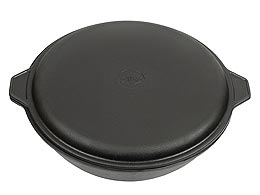 Чугунный казан с крышкой