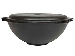 Чугунный казан с крышкой