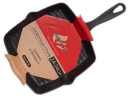 Чугунная сковорода - гриль без крышки