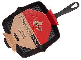 Чугунная сковорода - гриль без крышки