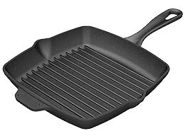 Чугунная сковорода - гриль без крышки
