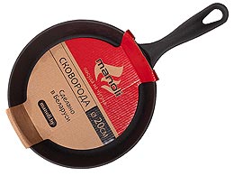 Сковорода из чугуна с литой ручкой без крышки